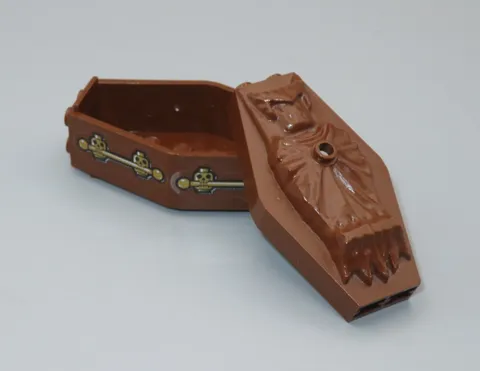 LEGO Brown Vampire Coffin with stickers Studios minifigure 1381 Crypt Halloween