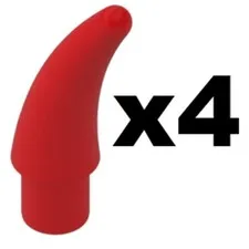Lego Red Barb/Claw/Horn/Tooth Minifig Weapon/Animal Part 53451 Qty 4 D947
