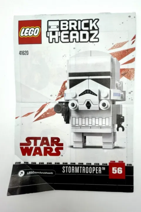 LEGO Manual Only BrickHeadz 41620 Star Wars Stormtrooper 56 Paper Booklet