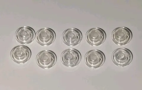 Lot of 10 Lego TRANS CLEAR 1x1 Transparent Round Plate Parts 1 x 1 pieces 4073