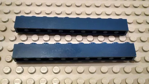 LEGO Lot of 2 Dark Blue 1x10 Brick Pieces