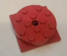 LEGO Red Turntable 4x4 Square Base