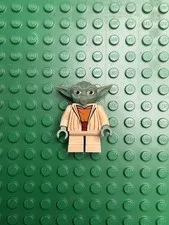 LEGO Star Wars Yoda Clone Wars White Hair Printed Back minifigure sw0446 75002