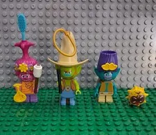 Lego Trolls World Tour Minifigures Hickory, Poppy, Branch, and Dog Set 41253
