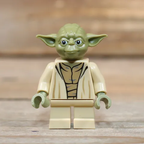 LEGO Star Wars Yoda Minifigure sw0707 Olive Green Open Robe with Large Creases