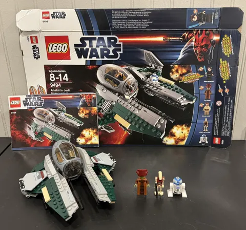 LEGO Star Wars: Anakin's Jedi Interceptor (9494) - Ship, 3 Minifigs, Manual, Box