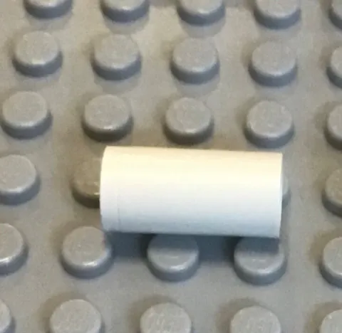 LEGO White Technic, Pin Connector Round 2L without Slot, Part 75535