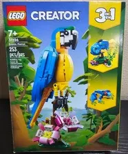 LEGO Creator 3-in-1 Exotic Parrot (31136) - 100% Complete, Partially Built