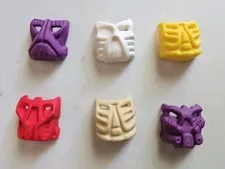 LEGO Bionicle Krana Mix Lot Of 6 Rubber Collectible Masks Part 42042 Bohrok Set