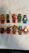 Lot Of 10  Lego Ninjago Minifigures  Mixed W/weap  ons, Acces. & Helmets