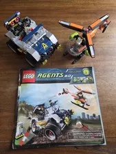 Lego 8969 Agents 4-Wheeling Pursuit 98% complete All Mini Figures - Missing Gate