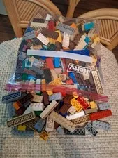 LEGO bulk lot of 1.8+ lbs. of mixed bricks assorted sizes and colors