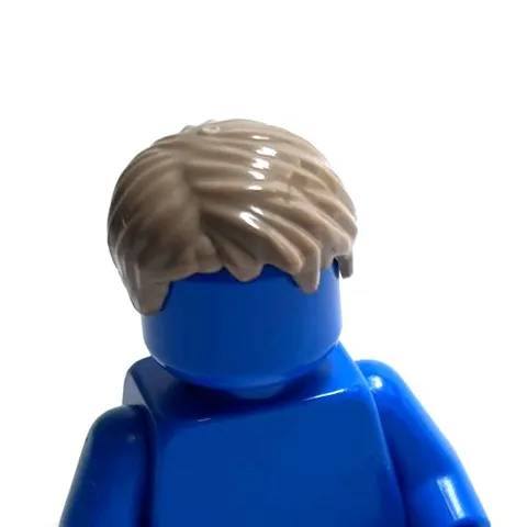 Lego - Minifigure Hair - Dark Tan Blonde, Tousled, Short