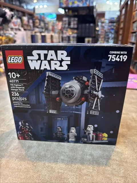 lego star wars sets sealed set 40771 Tie fighter with imperial hanger rack