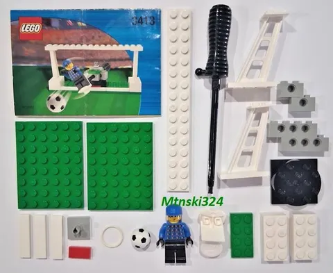 Lego 3413 Sports Soccer Goal Keeper - 22 Pieces - Complete with Instr- No box