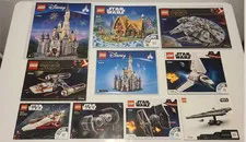 LEGO Instruction Manuals Lot *ONLY* 11 Star Wars Disney Castle Millennium Falcon