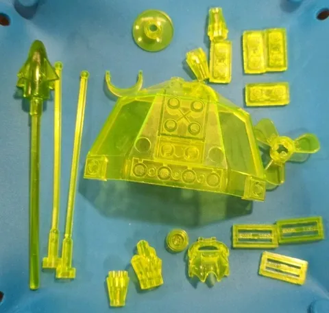 LEGO Trans Neon Green lot - Cockpit #6085, missile, gem, etc. -  Lot Of 20