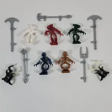Vtg LEGO Bionicle Toa Hordika Mini Figure Minifigures Weapons Visorak Parts Lot
