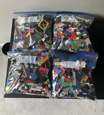 LEGO Bulk Lot Mixed Bricks Pieces Parts Multicolor in Zipper Bags