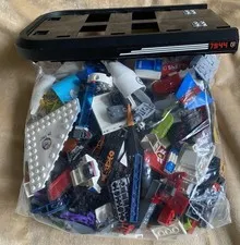 1 Lb+ Mixed Lego Lot Pieces With Stickers And Lego City Fire Hovercraft Part