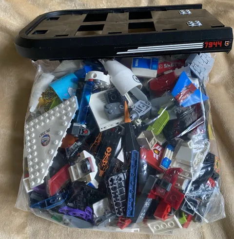 1 Lb+ Mixed Lego Lot Pieces With Stickers And Lego City Fire Hovercraft Part