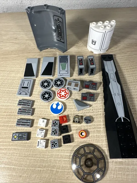 LEGO Star Wars Printed Stickered Parts Pieces Lot Minifigure Tiles Ships Sets