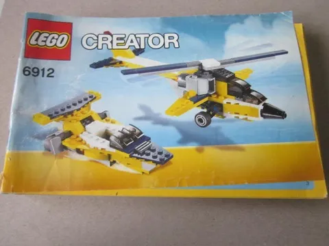 Lego Building Instructions Instruction Creator 6912 Helicopter & Formula 1 Helicopter