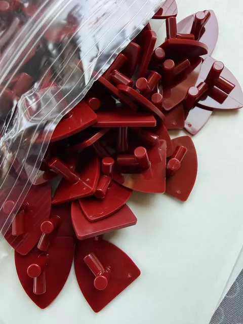 LEGO-NEW-#3846-DARK RED-SHIELD OVAL/5 PIECES