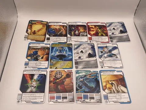 Lego Ninjago 2011 Trading Card Lot of 13 Kai Jay Rare Spinjitzu Spinner OG