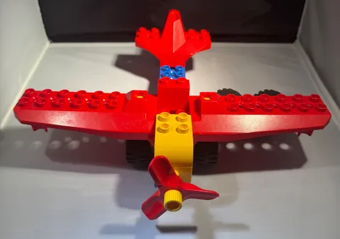 Vintage 1996 LEGO Duplo Toolo Aeroplane Airplane & 4 Tires No Minifig