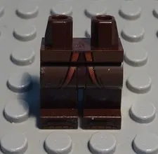 Lego figure accessories legs pants dark brown with decor