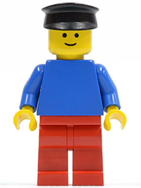 LEGO: Plain Blue Torso Red Legs Black Hat (pln150)