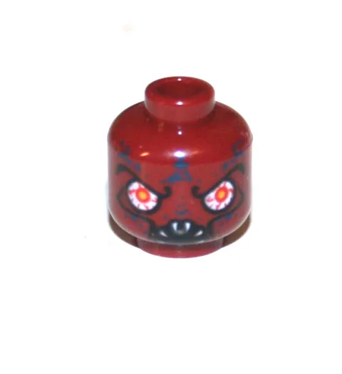 1x LEGO ® head alien Atlantis yellow eyes pointed teeth 3626pb0400 new dark red