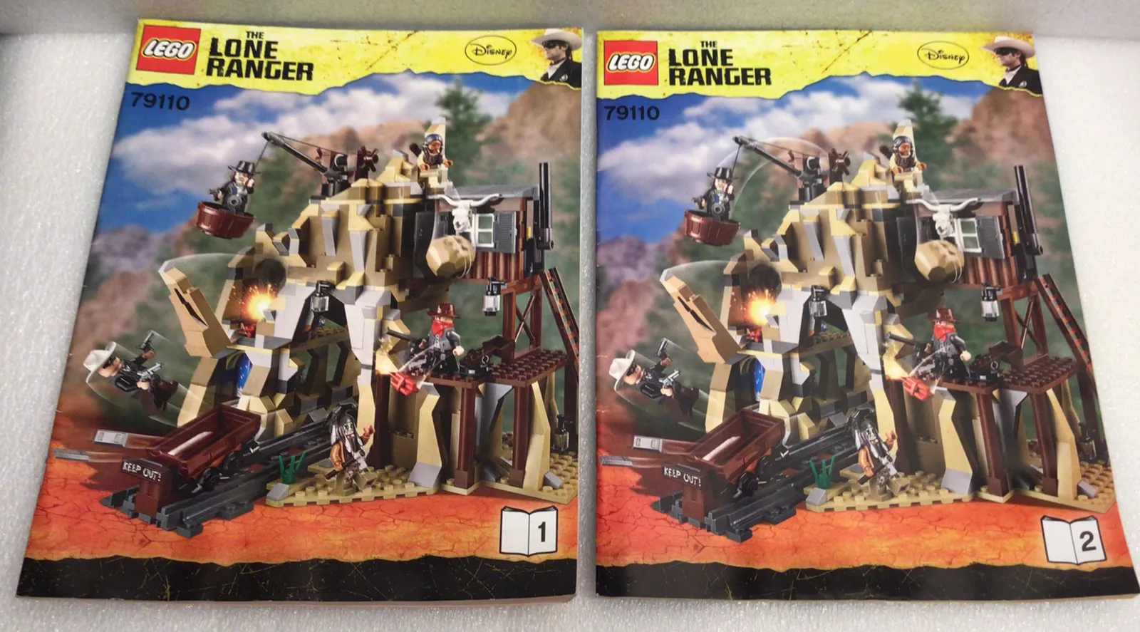 Lego Lone Ranger (79110) Silver Mine Shootout Instruction Manuals Part I & II