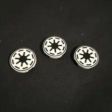 LEGO Star Wars White 2x2 Round 8 Point Star Smooth Tile Piece lot x3