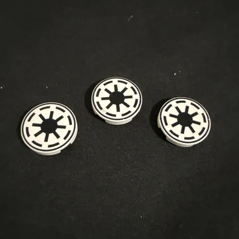 LEGO Star Wars White 2x2 Round 8 Point Star Smooth Tile Piece lot x3