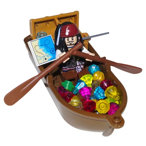 LEGO Pirates of the Caribbean Jack Sparrow Rowboat Treasure Boat Minifigure Lot
