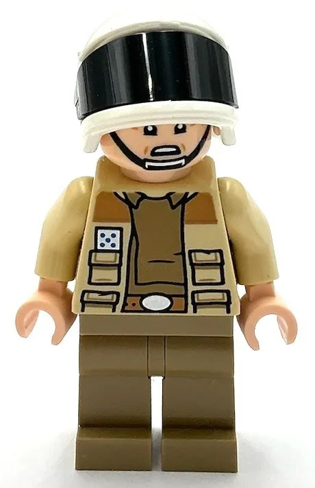 Lego New Captain Antilles Dark Tan Shirt Large Rank Badge Star Wars Minifigure