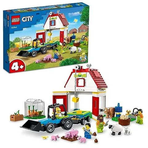 LEGO City Fun Farm Animals 60346 Toy Block Farmer Work Bricks