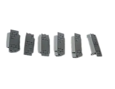 LEGO 2345 Vintage Castle Fantasy Era Grey Brick Wall lot Of 6