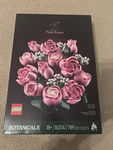 LEGO Botanicals Bouquet of Pink Roses 10374 New Sealed Box