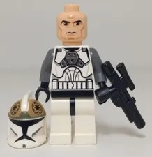 Lego Star Wars Clone Trooper Gunner Phase 1 Minifigure sw0221 With Blaster