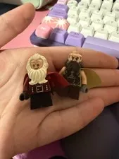 LEGO The Hobbit Dwarf Minifigure Lot Ori & Dwalin w/ Hammer Genuine LOTR