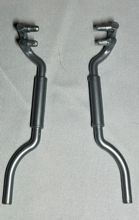 Lego 4466 4467 Pearl Light Gray Vehicle Exhaust Pipe Twin Inlet 11L Left & Right
