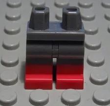 Lego Figure Accessories Legs New Dark Grey Red