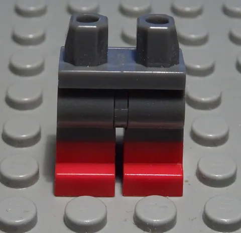 Lego Figure Accessories Legs New Dark Grey Red