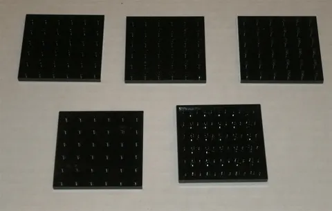 LEGO NEW 6x6 Black Plate (5x) 395826 Brick 3958