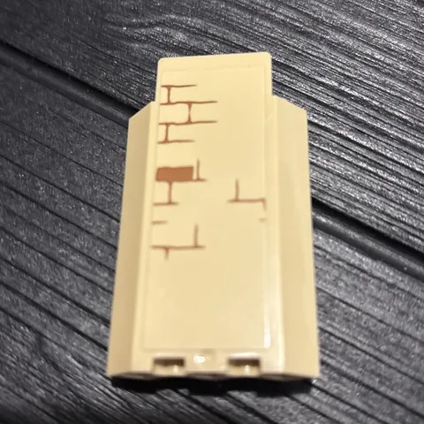 LEGO Tan Panel 3 x 3 x 6 Corner Wall w/Brick Pttn 1 Sticker 4842 #87421 MINT!