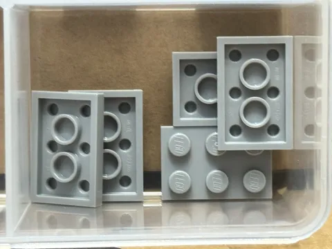 LEGO Parts - Light Bluish Gray Plate 2 x 3 - No 3021 - QTY 5