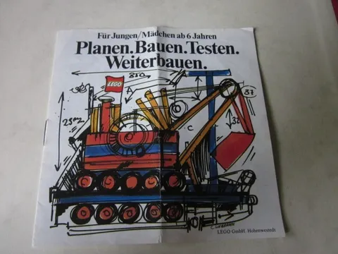 LEGO brochure leaflet instruction planning build test continue building 1974